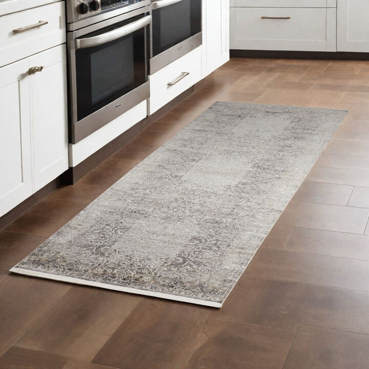 HomeRoots Oriental Power Loom Worn Faded Area Rug