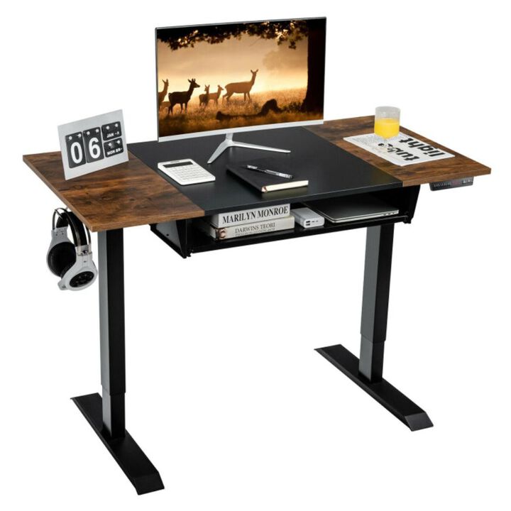 48 Inch Electric Sit to Stand Desk with Keyboard Tray