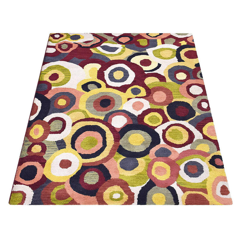 RUGSOTIC CARPETS HAND TUFTED WOOL ECO-FRIENDLY AREA RUGS - Contemporary Modern Design, High Pile Handmade Area Rugs for Living Room, Bed Room (K11125) image number 2