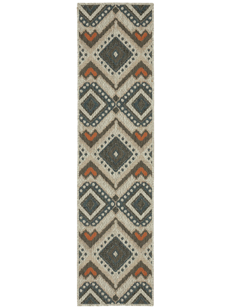 Latitude 1'10" x 7'6" Grey Rug image number 0