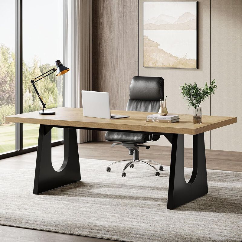 70.86" Modern Executive Desk image number 2