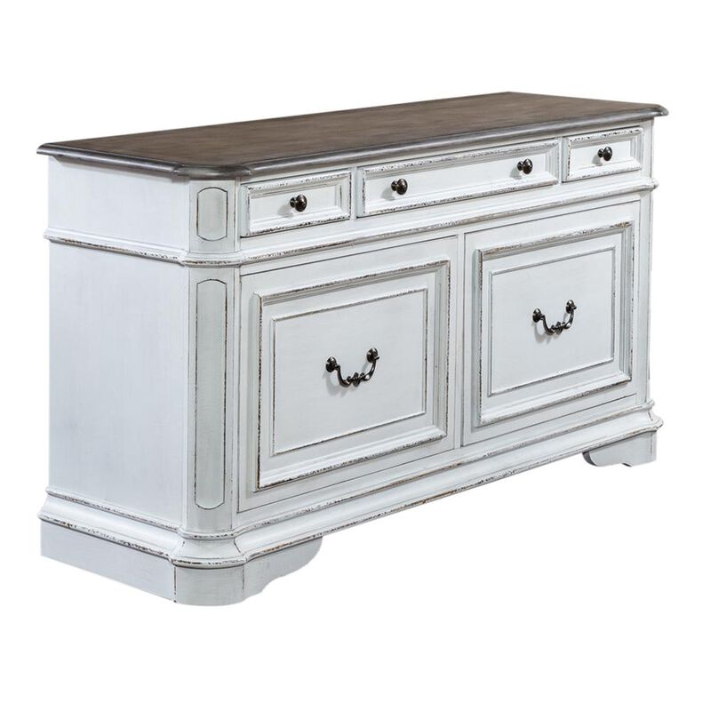 Liberty Furniture Magnolia Manor Credenza in Antique White image number 1