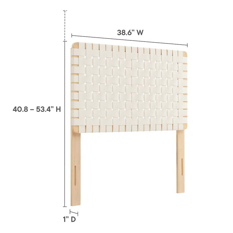 Sparta Weave Vegan Leather Twin Headboard image number 3