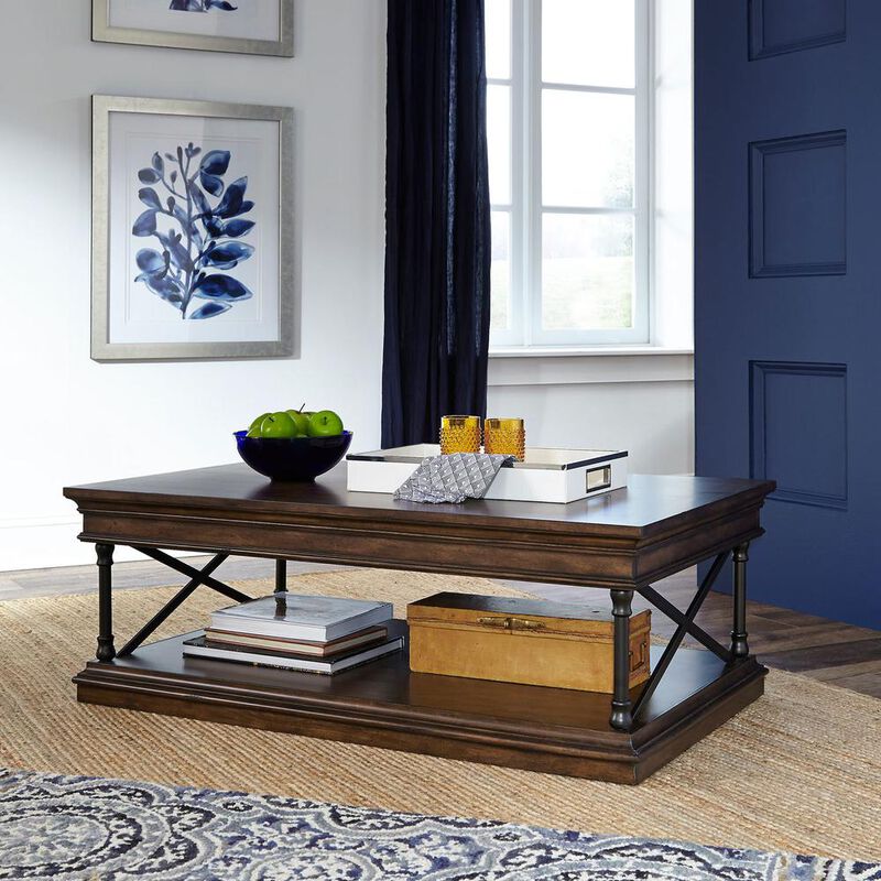 Liberty Furniture Tribeca Rectangular Cocktail Table in Cordovian Brown image number 5