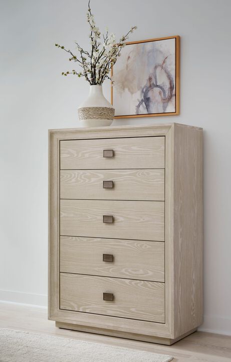 Maxime Five Drawer Chest in Ash