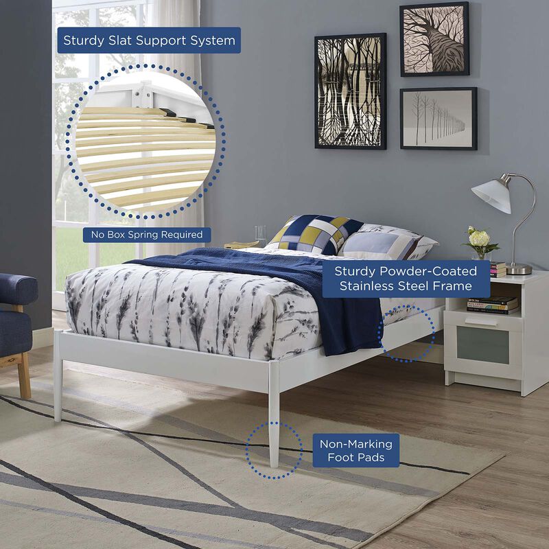 Modway - Elsie Twin Bed Frame White image number 5