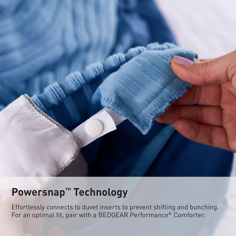 Racetrack Performance Queen Duvet and Sham Set in Blue image number 4