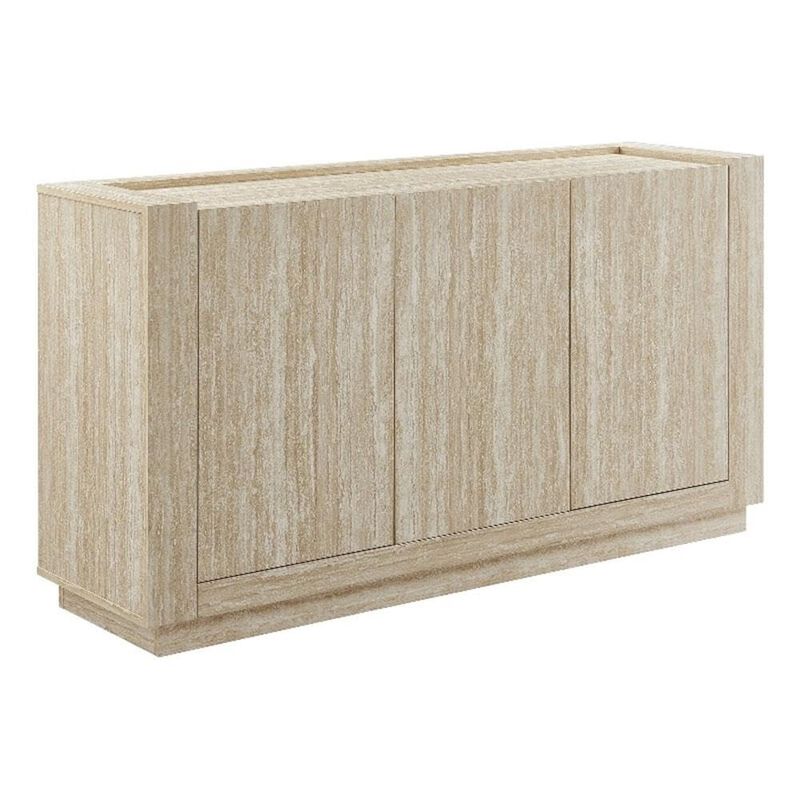 Hollis Sideboard with Faux Travertine Finish image number 0
