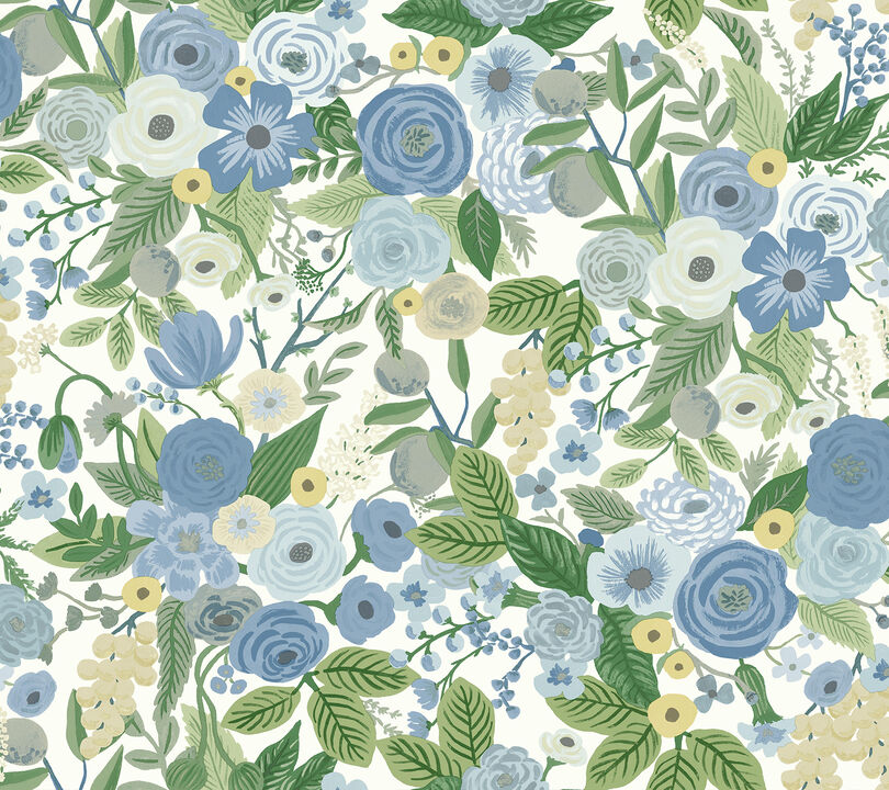 Garden Party Blue & Green Multi Peel & Stick Wallpaper