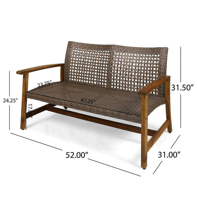 Merax Outdoor Patio Wicker  Sofa Loveseat