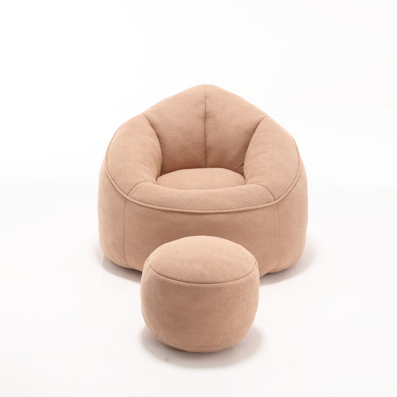 Merax Bean Bag Sofa Accent Chair with Footrest