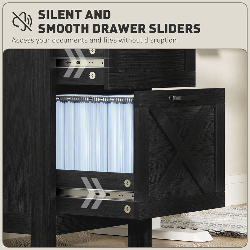 Hivvago Vertical File Cabinet with 3 Drawers for Office Storage image number 6