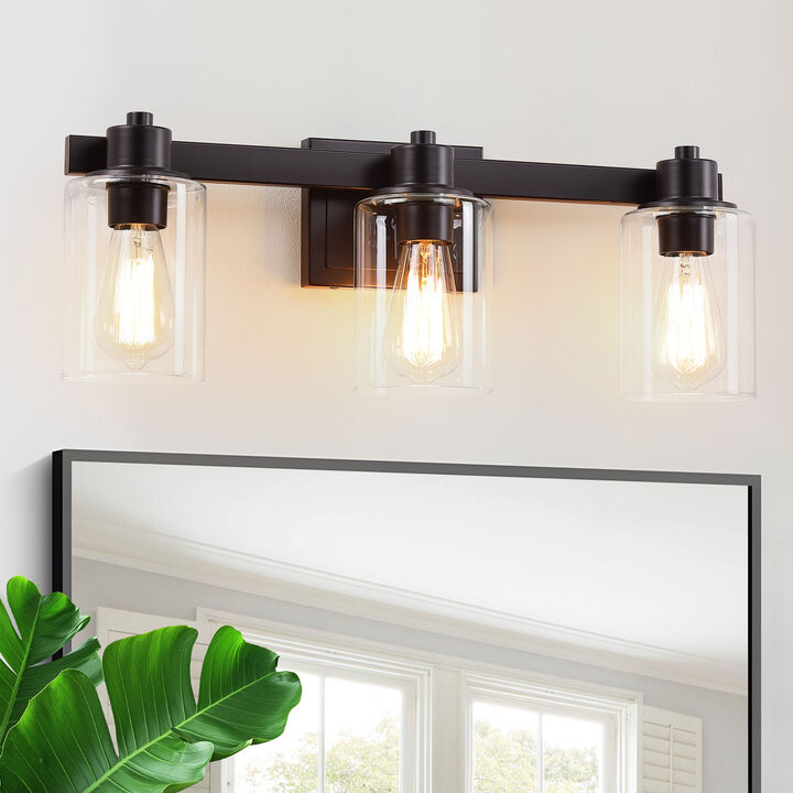 22" Modern 3-Light Dimmable Indoor Wall Sconce