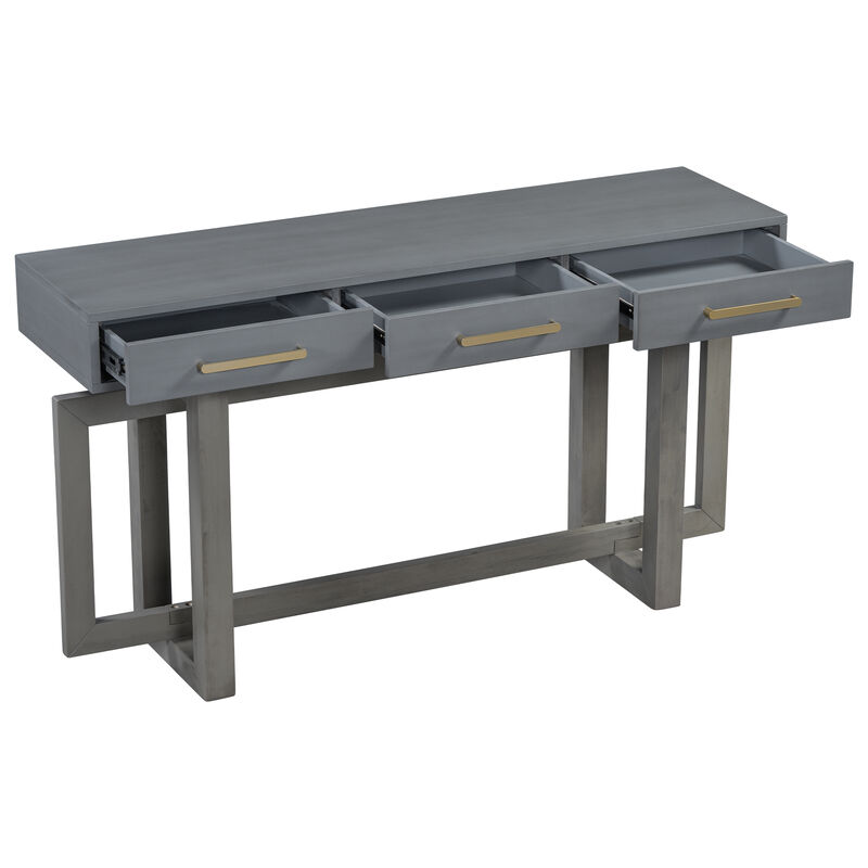 Merax Modern Console Table with Three Drawers