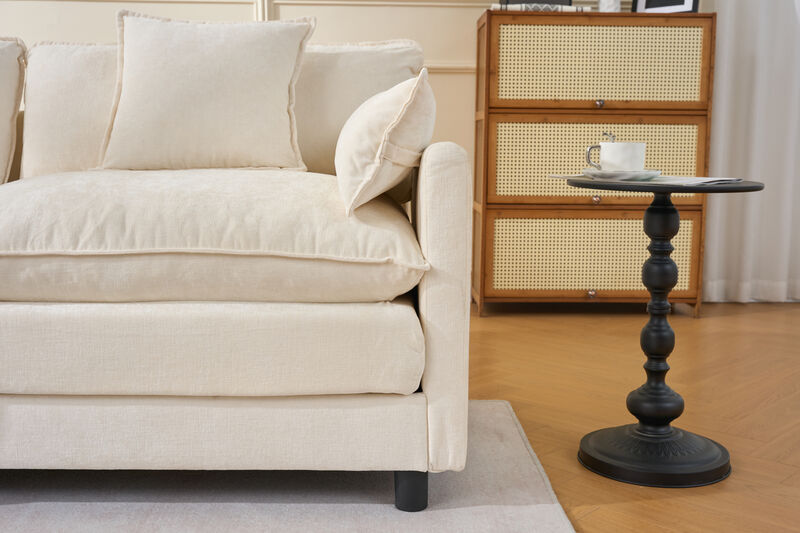 TATEUS 4-Seat L Shaped Modern Sofa Modular Sectional