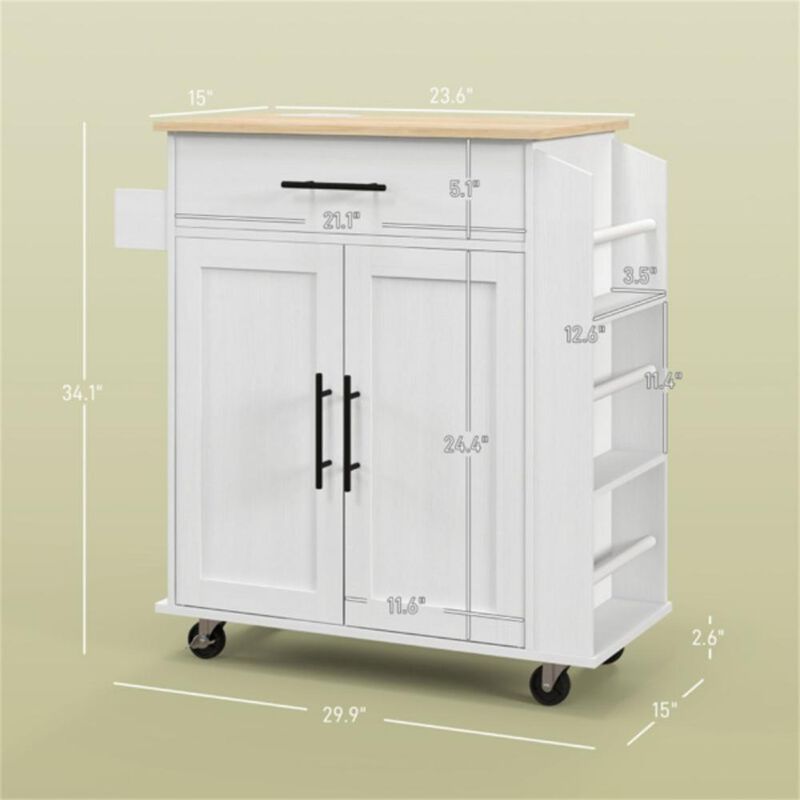 Kitchen Storage Cabinet & Kitchen Island Versatile Organizer for Food Prep & Storage