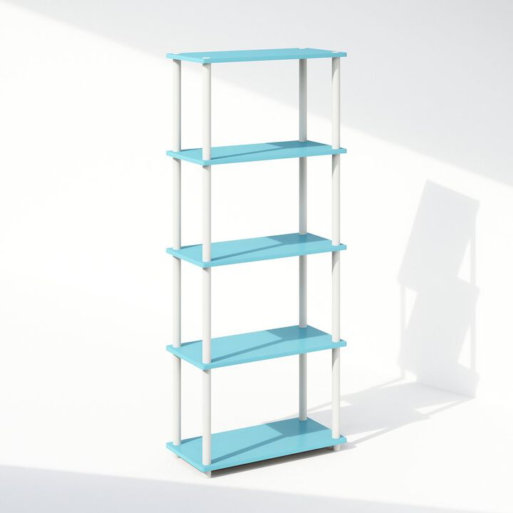 Turn-N-Tube 5-Tier Multipurpose Compact Display Rack, Shelving Unit, Bookcase