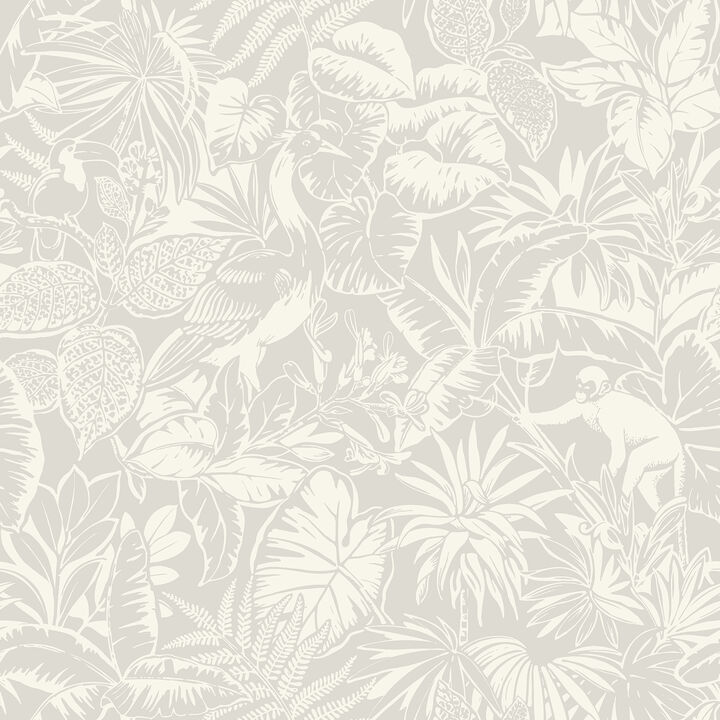 Corcovado Grey Jungle Jamboree Wallpaper