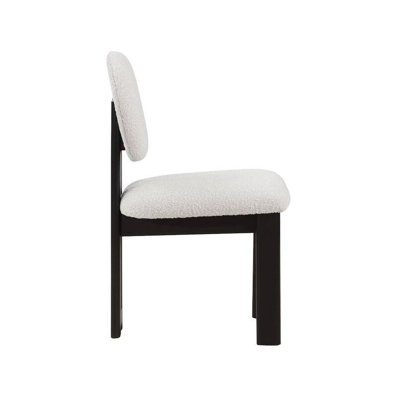 Meridian Furniture Napa Cream Boucle Fabric Dining Chair, Set of 2