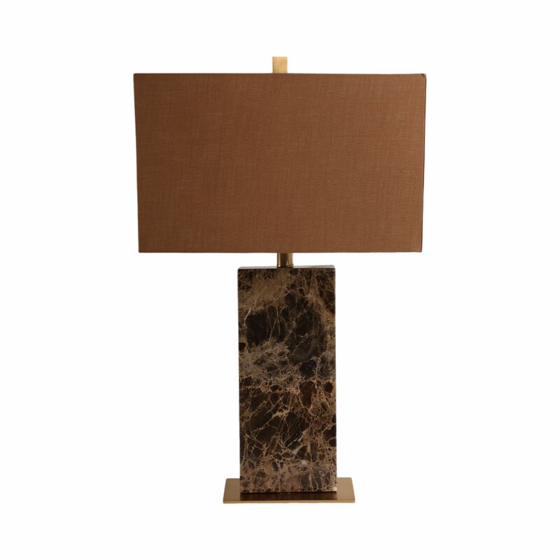 26x16" Rectangle Marble Lamp, Light Brown image number 0