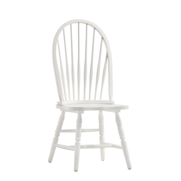Solid Wood Windsor Back Dining Side Chair for Kitchen or Dining Room