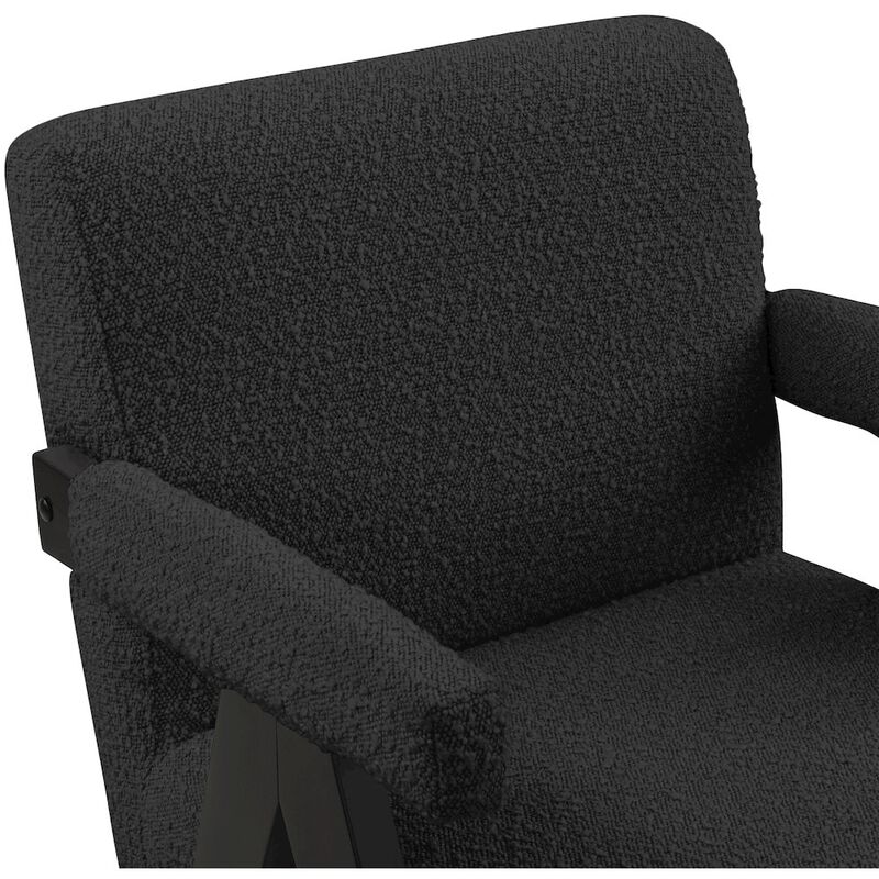 Meridian Furniture Woodloch Black Boucle Fabric Accent Chair