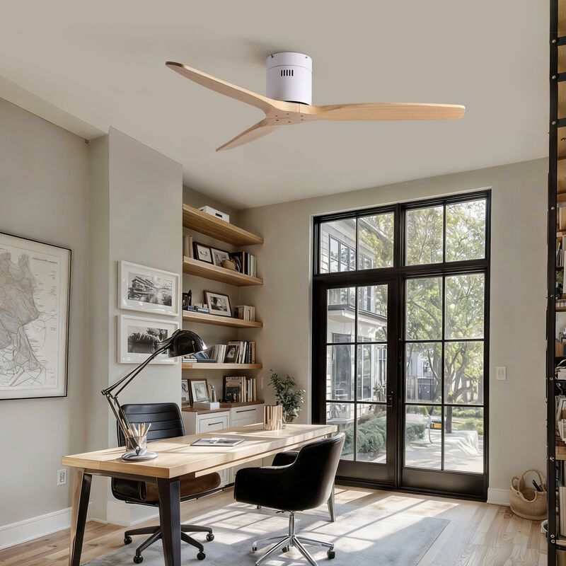 ELEMENT ACE 52 Inch Low Profile Flush Mount Ceiling Fan with Reversible Motor, Quiet Energy Efficient Operation for Low Ceiling Indoor Dry Location Use image number 6