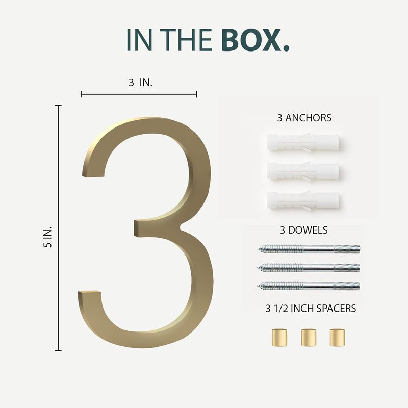 Mega Handles Outdoor House Numbers | Wall Mounted Metal Numbers for Address