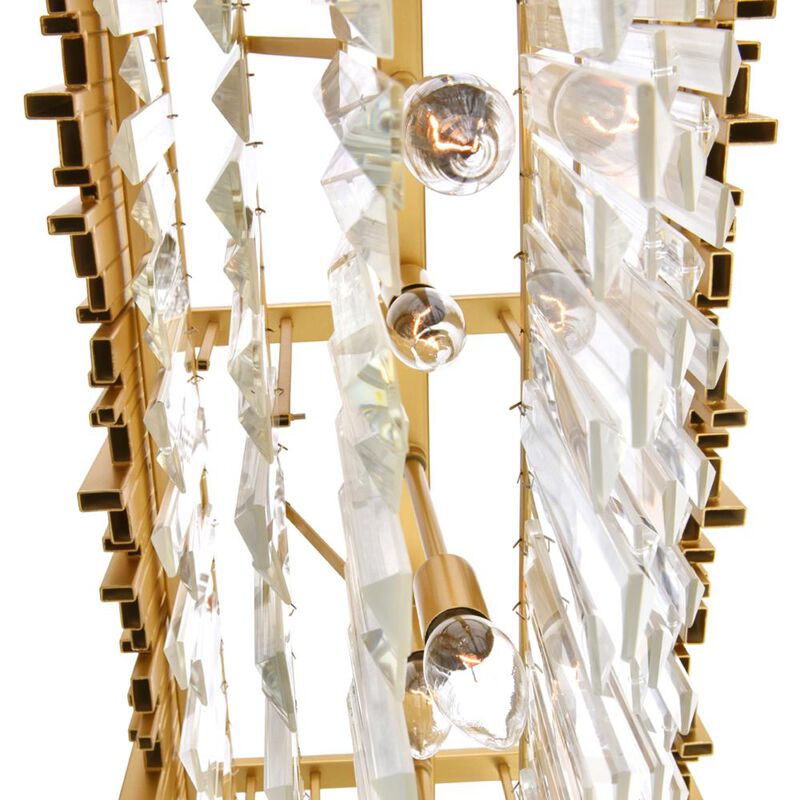 Deco 9 Light Pool Table Light With Medallion Gold Finish