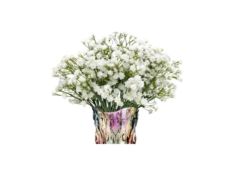 6 Pack 21 Secure Stem Realistic Artificial White Babys Breath Gypsophila Flowers image number 0