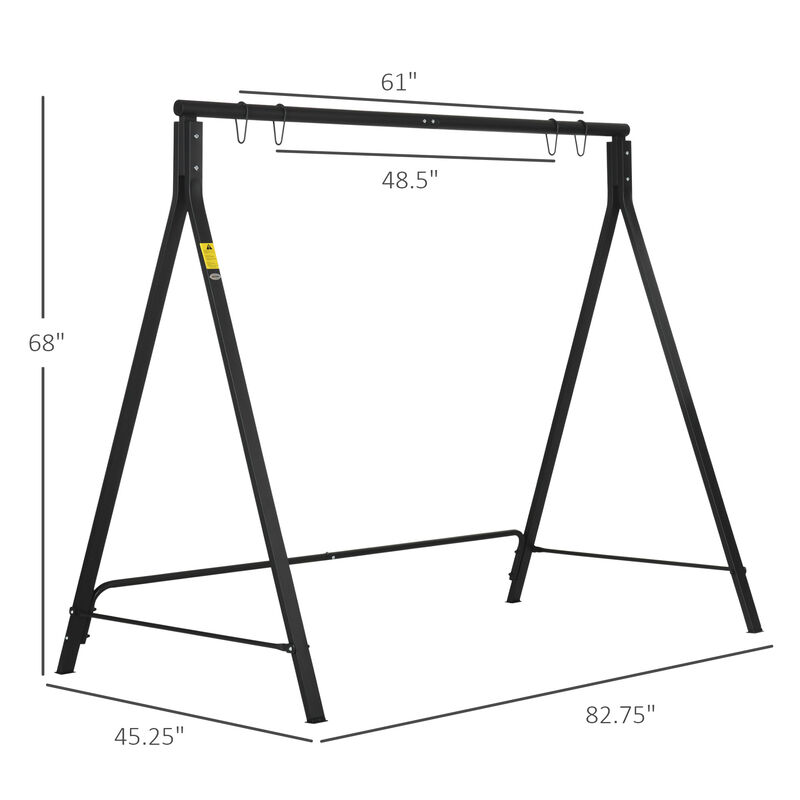 Hivvago Heavy Duty Metal Porch Swing Stand image number 2