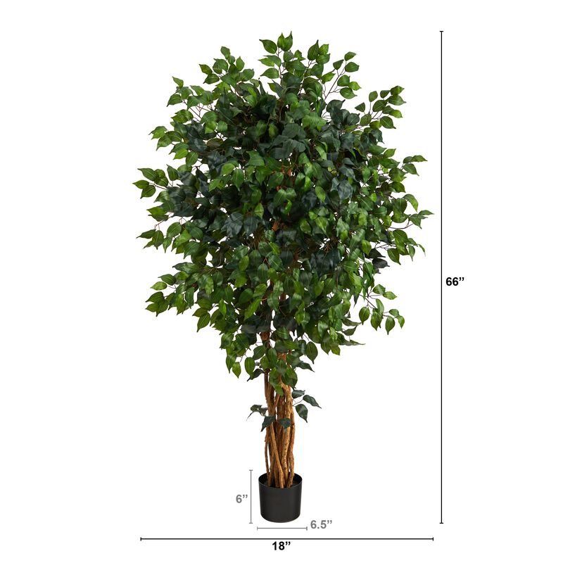 Hivvago 5.5 Feet Palace Ficus Artificial Tree