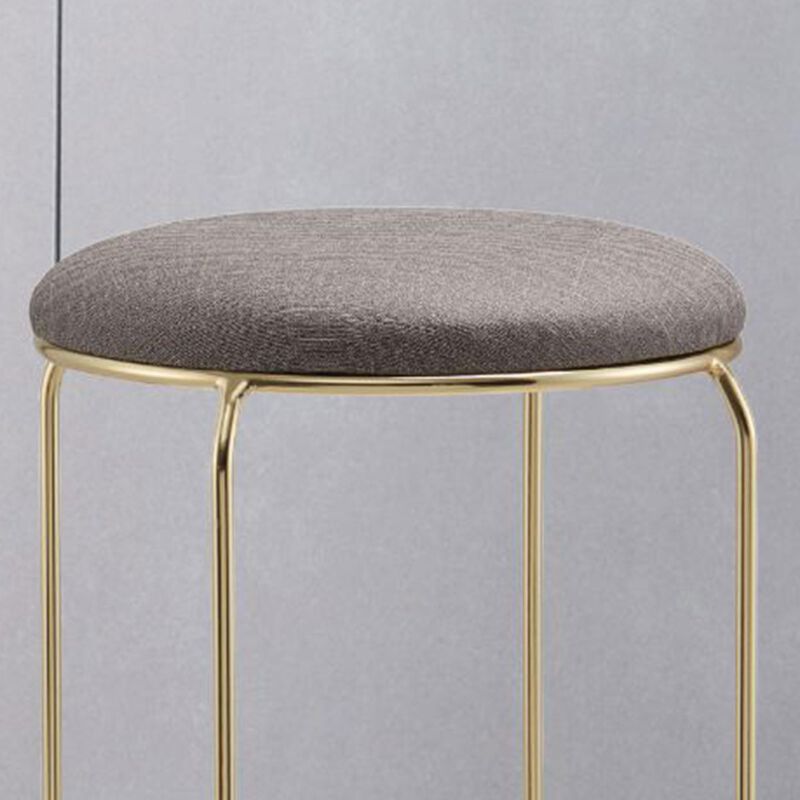 Kings Brand Furniture Carmilla Upholstered Counter Height Stool with Footrest - Bar Stools Set of 4 for Kitchen 27.25"