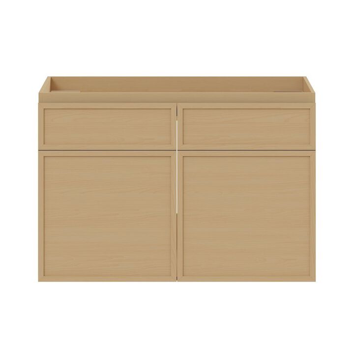 St. Tropez 30" Wall-Mounted Bathroom Vanity Cabinet without Top in Natural Oak