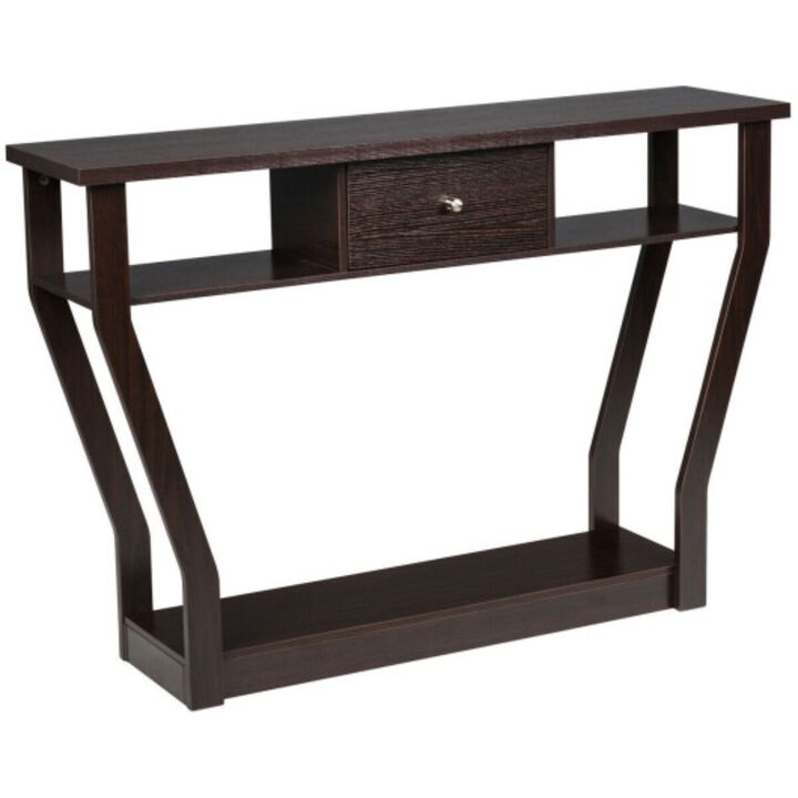 Modern Sofa Accent Table with Drawer