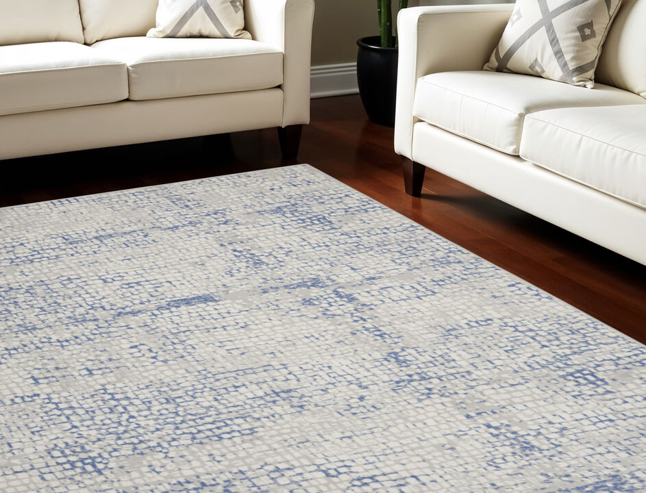 HomeRoots Abstract Distressed Non Skid Area Rug
