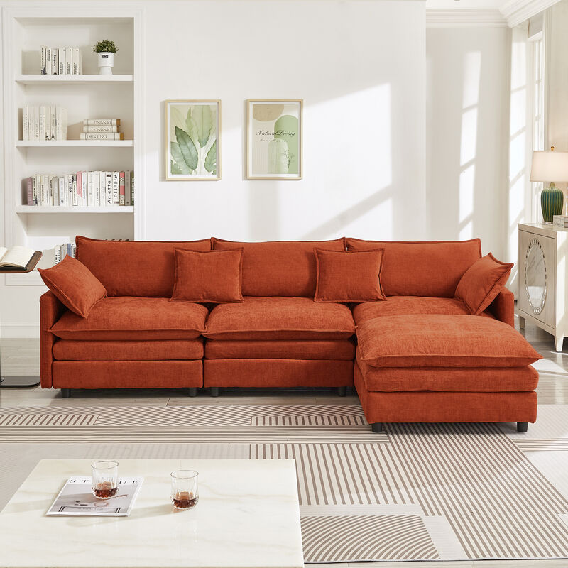 Vulwab 105" Modular Sectional Couch image number 2
