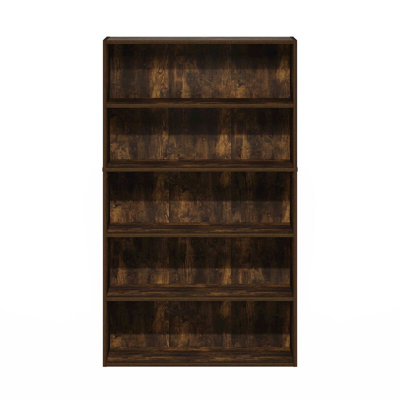 Pasir 5-Tier Open Shelf Bookcase, Bookshelf, 31.5 Inch Wide, Amber Pine