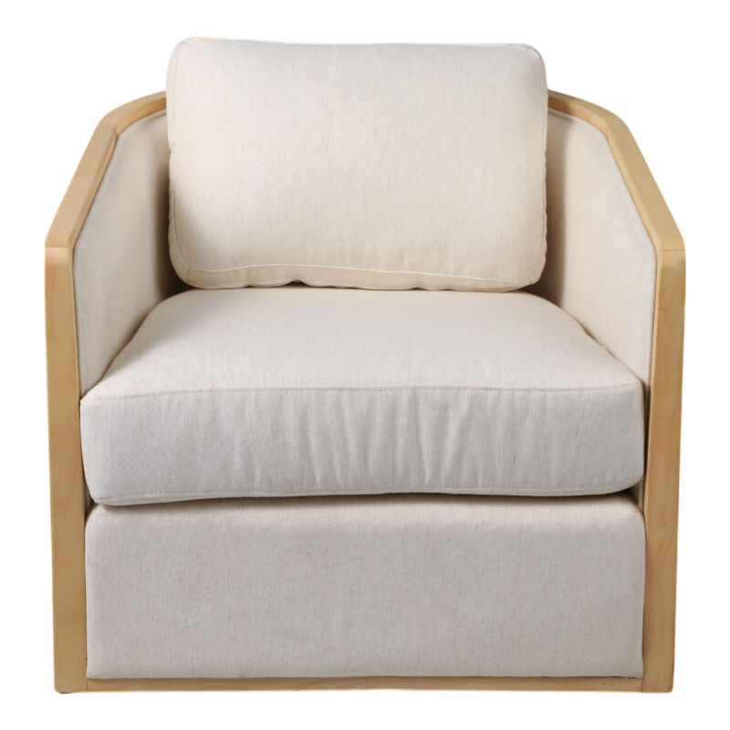 Rounded Cane Back Swivel Chair image number 0