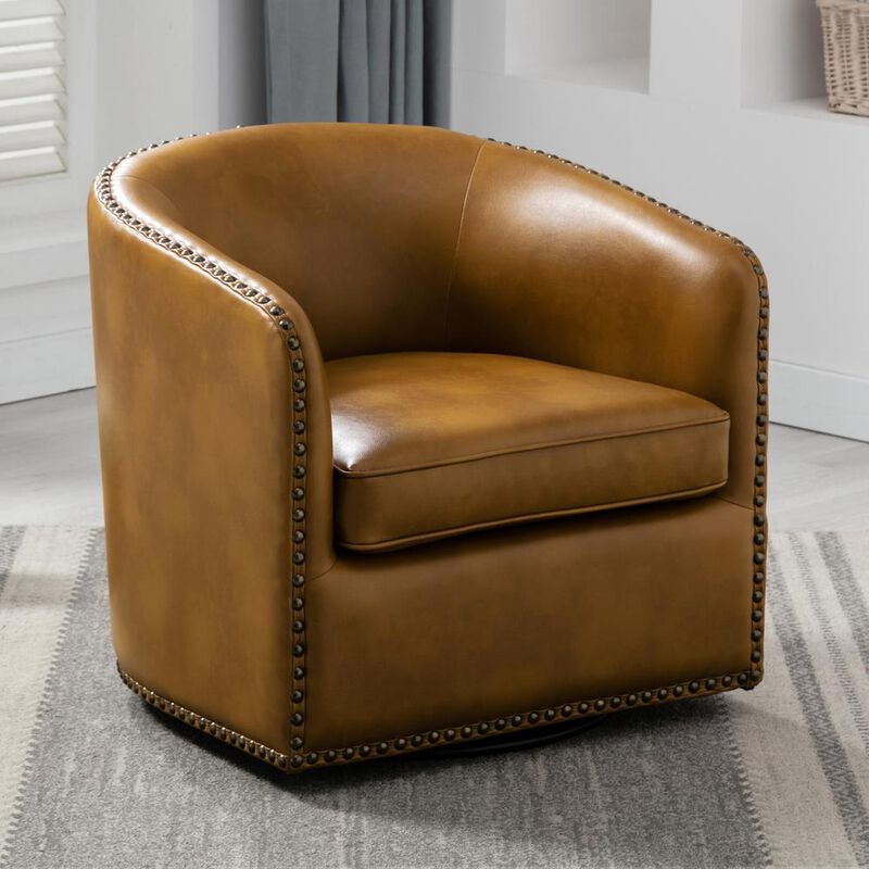 Comfort Pointe Tyler Swivel Arm Chair - Camel
