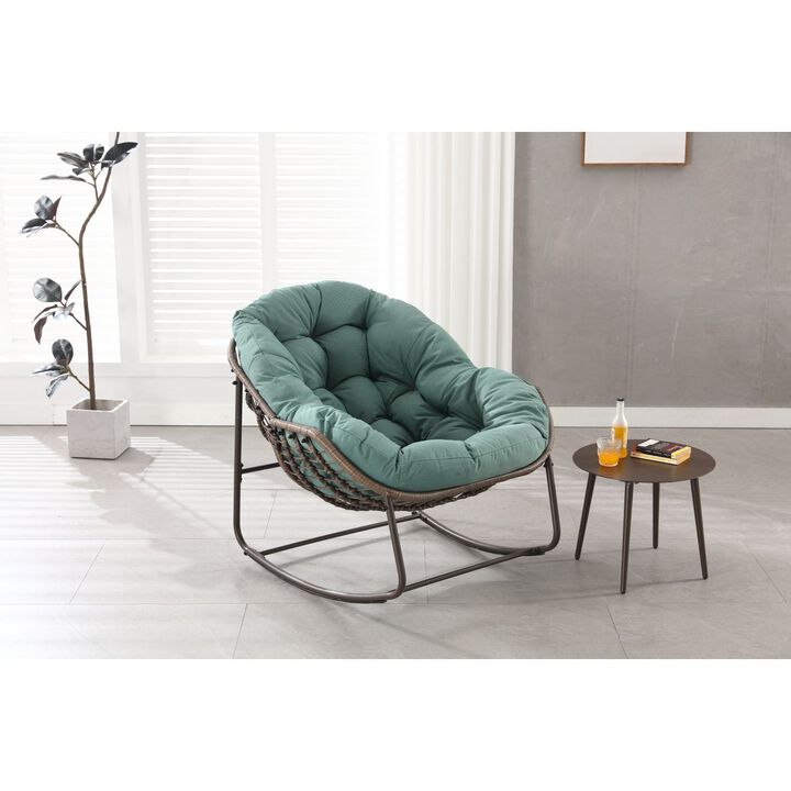 Hivvago Egg Rocking Lounge Chair with Cushion
