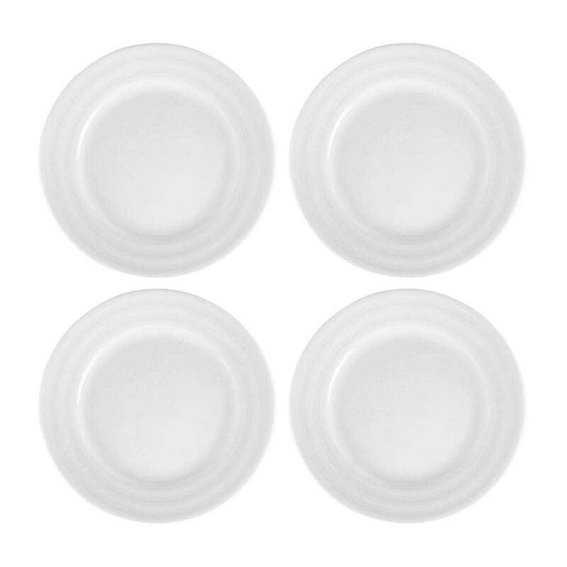 Porcelain Lizbon dia.6.25" Round White Porcelain Plate (Set of 4) image number 0