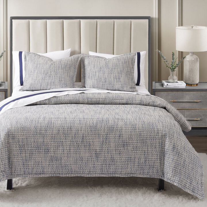 Tweed Blue King Duvet Cover Set