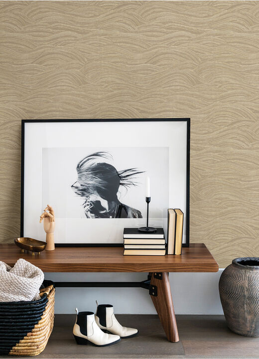 Leith Gold Zen Waves Wallpaper