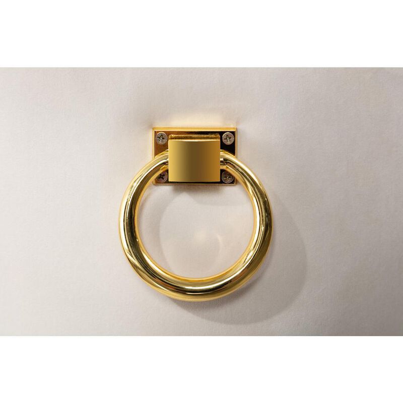 Set of 2 Velvet Dining Chair with Gold Sleigh Legs and Back Ring Handle - Beige