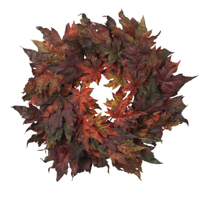 Nearly Natural 30-in Maple Leaf Wreath