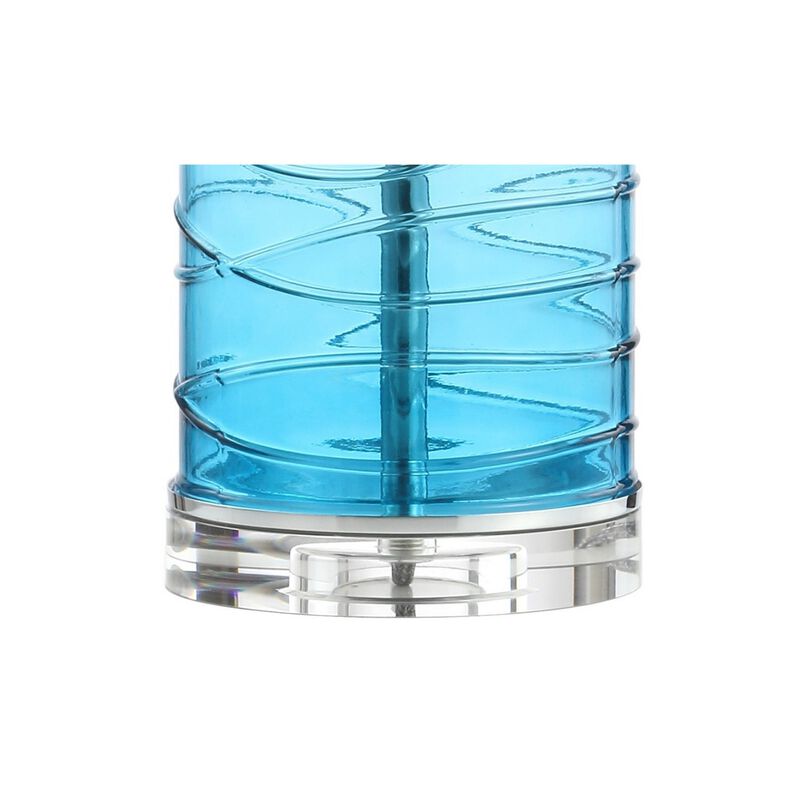 Cole Modern Fused Glass Cylinder LED Table Lamp (Set of 2)