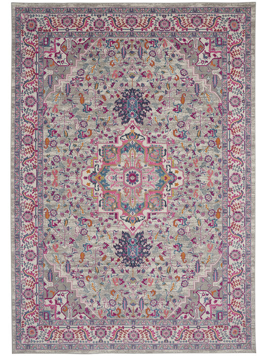 Passion PSN20 Light Gray/Pink 9' x 12' Rug