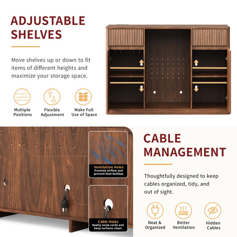 Mubgag Wood Wine Storage Cabinet image number 4