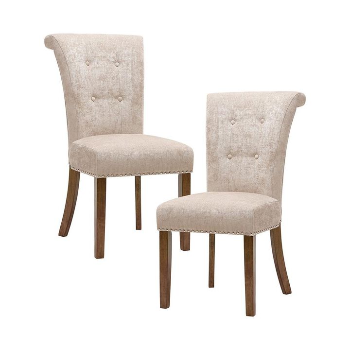 Belen Kox Set of 2 Button Tufted Armless Dining Chairs, Belen Kox